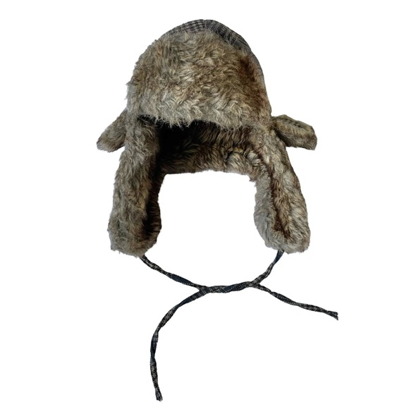 Plaid Faux Fur Lined Trapper Hat - Picture 3 of 11